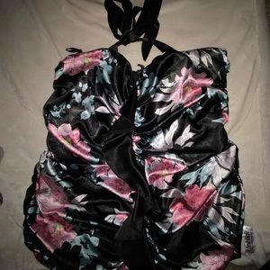Silky halter top